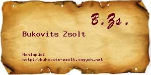 Bukovits Zsolt névjegykártya